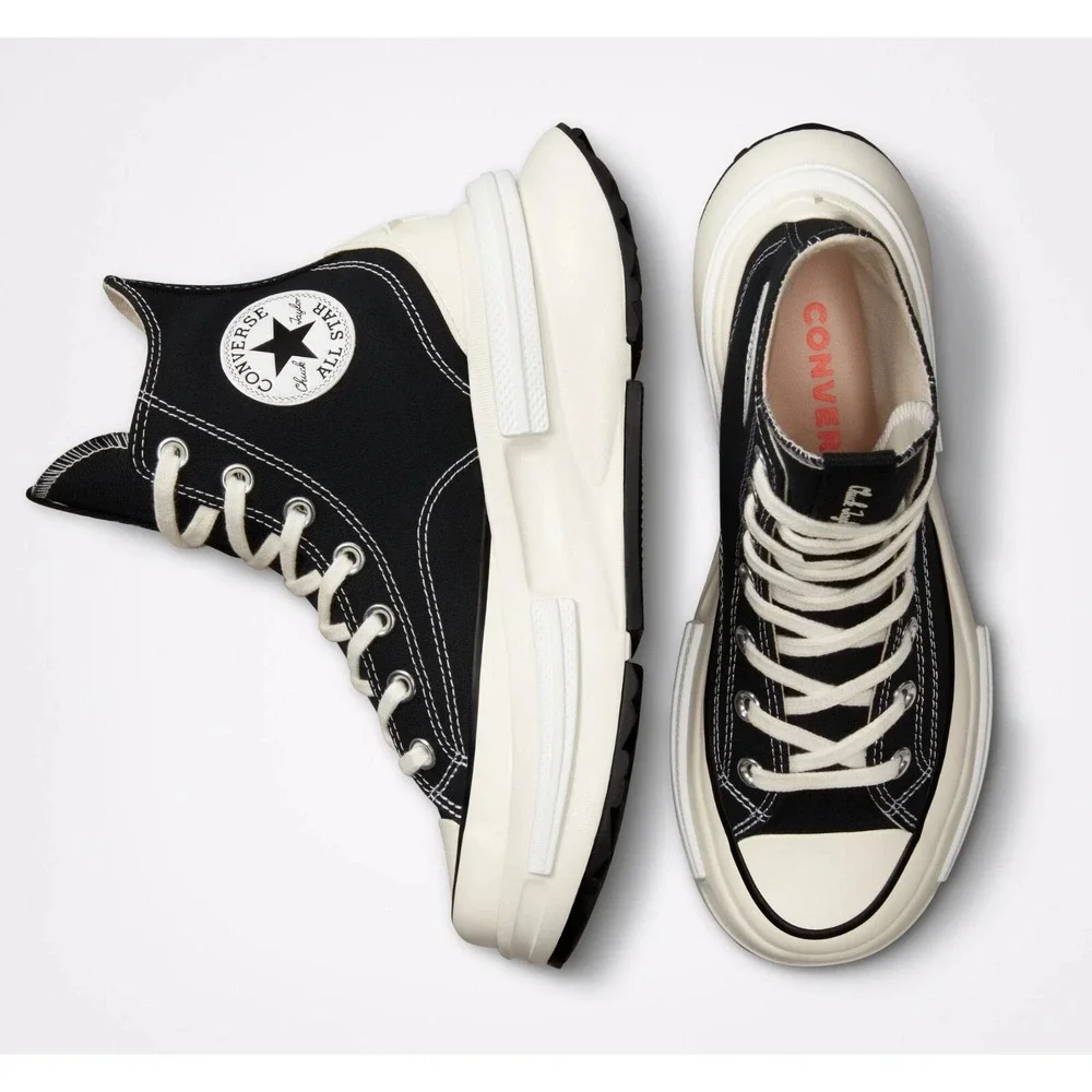 Converse Run Star Legacy CX Womens Sz 7.5 Hi Top Shoes Black/Egret/White A00869C - Picture 5 of 7